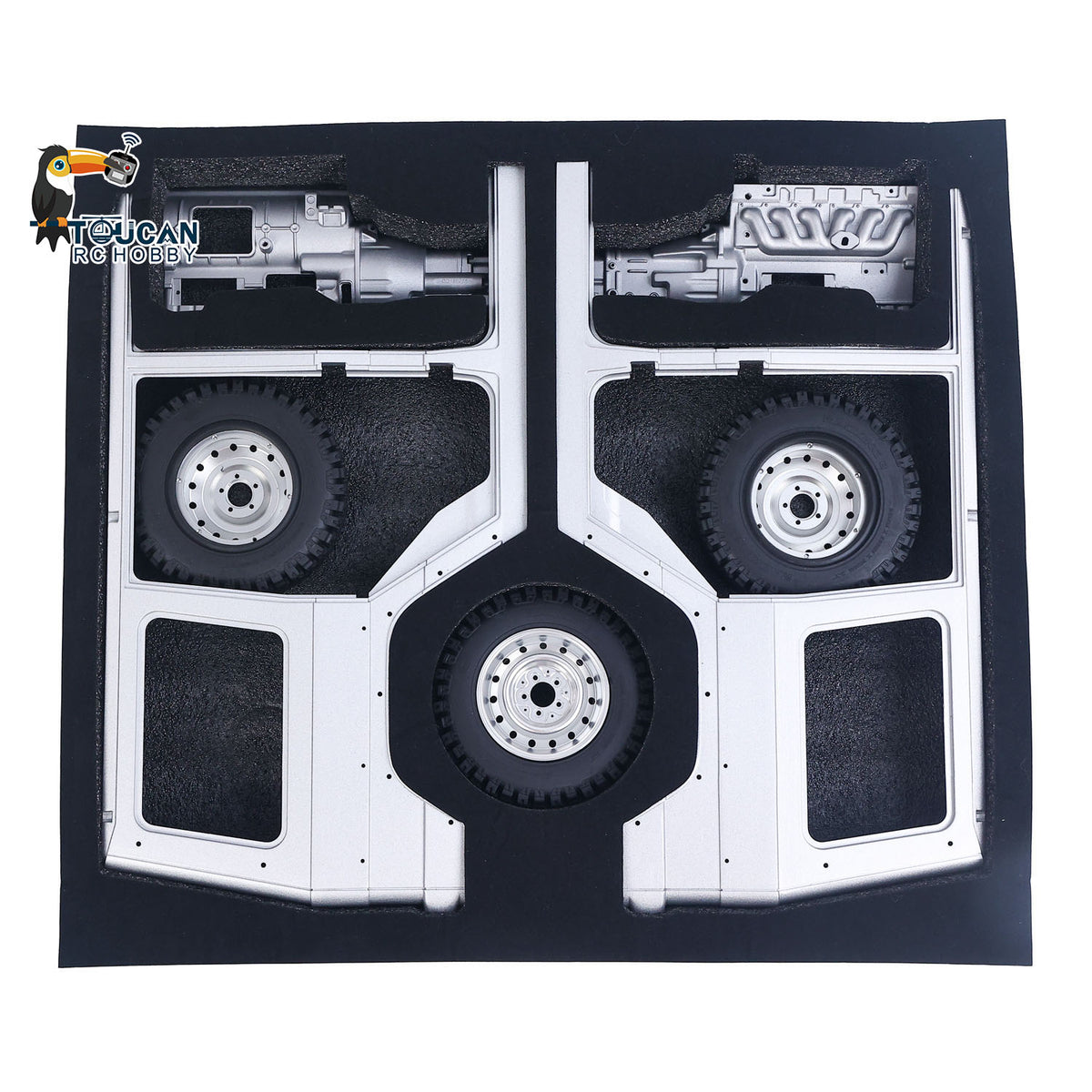 CAPO 1/8 4WD RC Off Road Car W460 Kit CNC Metal Car Shell Differential Locks Openable Doors 2Speed Gearbox No Electronic Parts