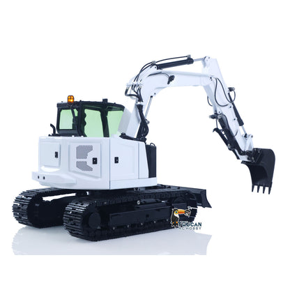 Metal 1/14 C308 Radio Control Hydraulic Excavator 4Valve RC Digger Engineering Vehicle Flysky ST8 Radio Lights Battery Assembled