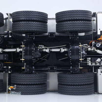 1/14 RC Hydraulic Full Dump Truck Crane 770S Metal 10x10 Roll on off Tipper 3Speed RTR Model Car Frsky XE Radio