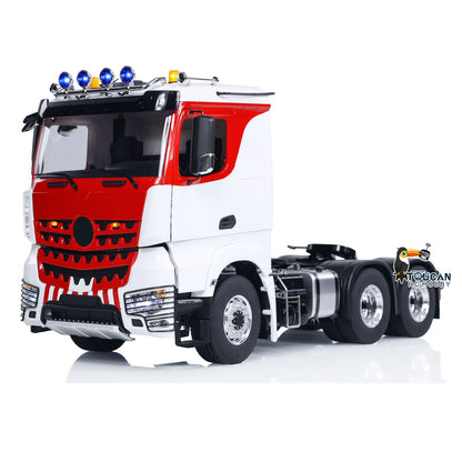 LESU 6x6 RC Traktor Lkw 1/14 RC Auto Lackiert Montiert Rauch