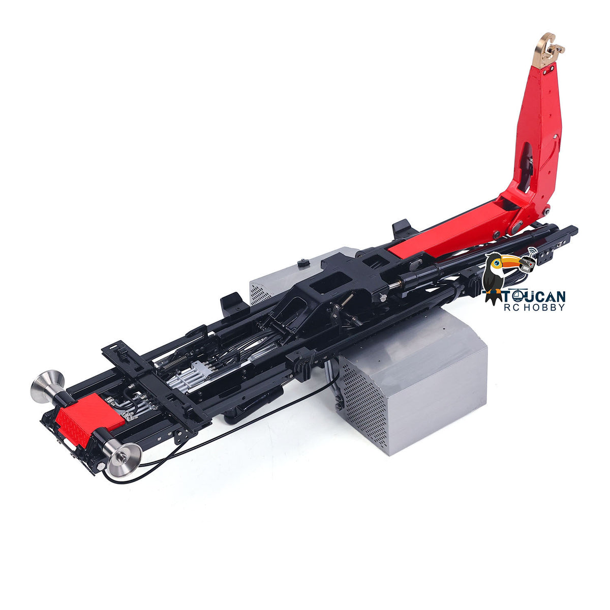 LESU Metal Roll On Off Dump Truck Frame Telescopic A0060 Foldable A0061 5-way Valves for 1/14 Remote Control Hydraulic Full Dumper No Chassis Rail