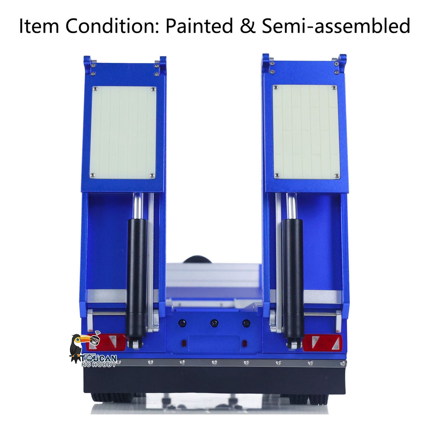 Degree 1/14 Metal 997 Heavy 4Axle Steering Trailer With Rear Ramps