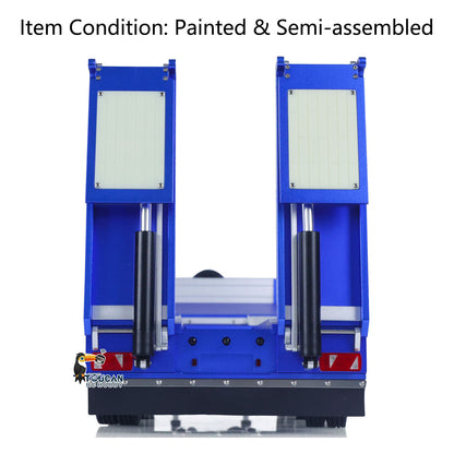 Degree 1/14 Metal 997 Heavy 4Axle Steering Trailer With Rear Ramps