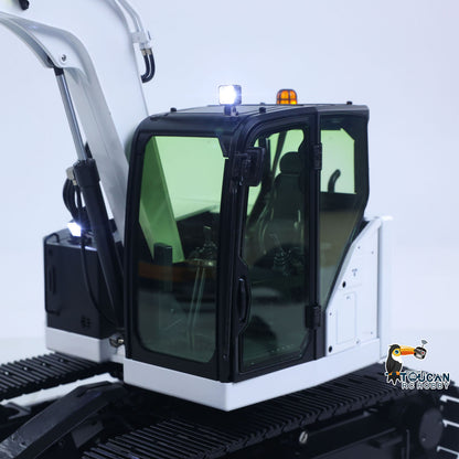 Metal 1/14 C308 Radio Control Hydraulic Excavator 4Valve RC Digger Engineering Vehicle Flysky ST8 Radio Lights Battery Assembled