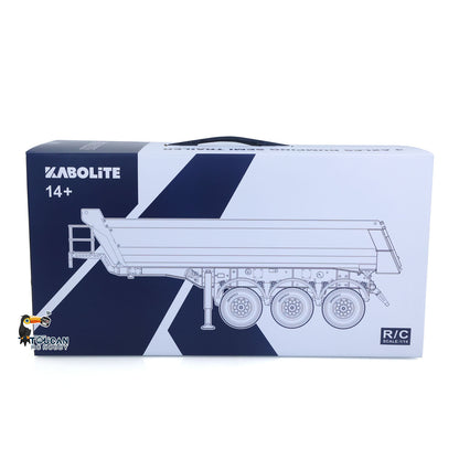 26.1Inches KABOLITE 1/14 Metal Radio Control Semi Trailer Dumper Electric Lifting for RC Tractor Truck SC 770S Light Support Leg