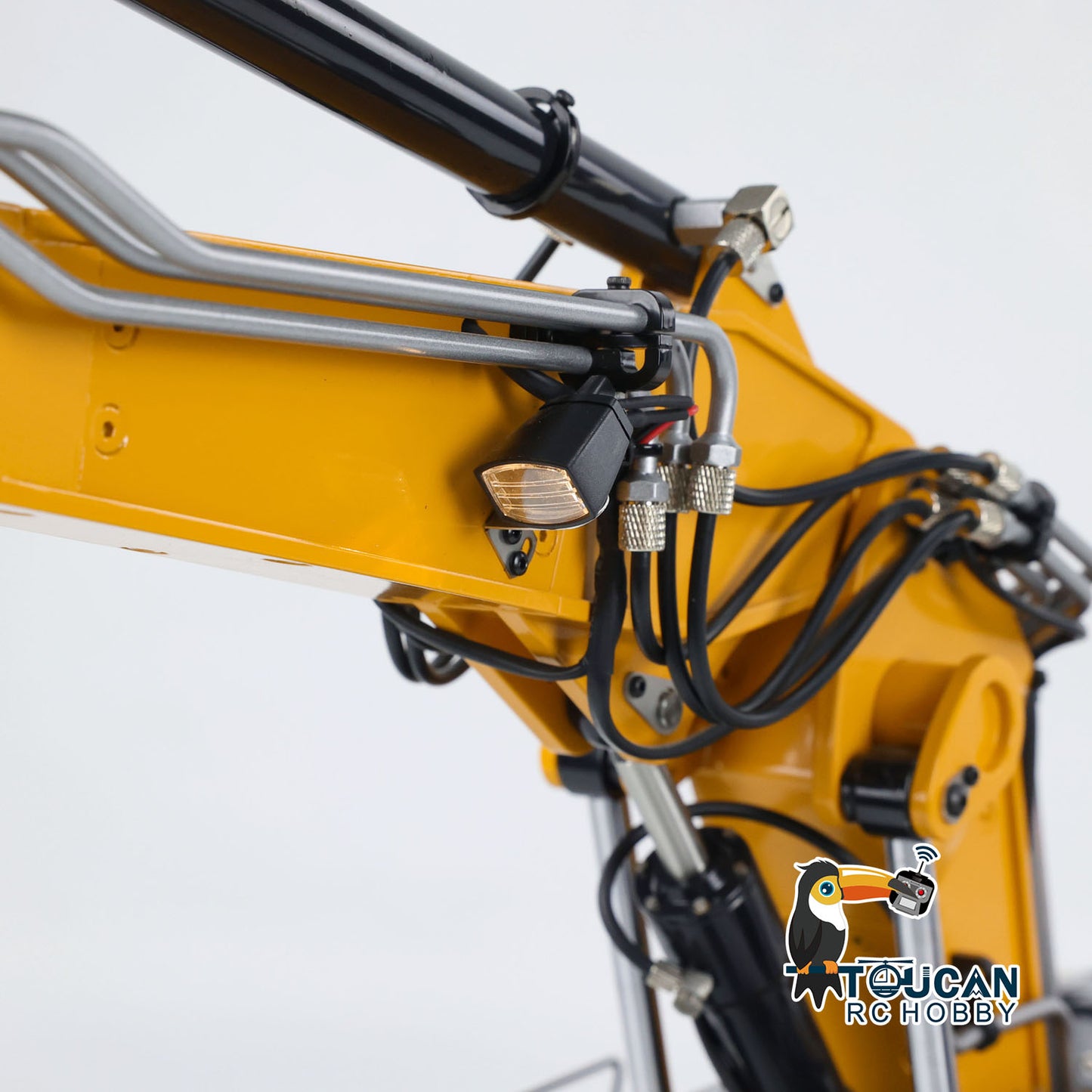 MTM 1/14 946-3 RC 3 Arme lackiert montiert Metall Hydraulische ARTR Raupenbagger Bagger mit Aufreißer Greifer Zweischalengreifer