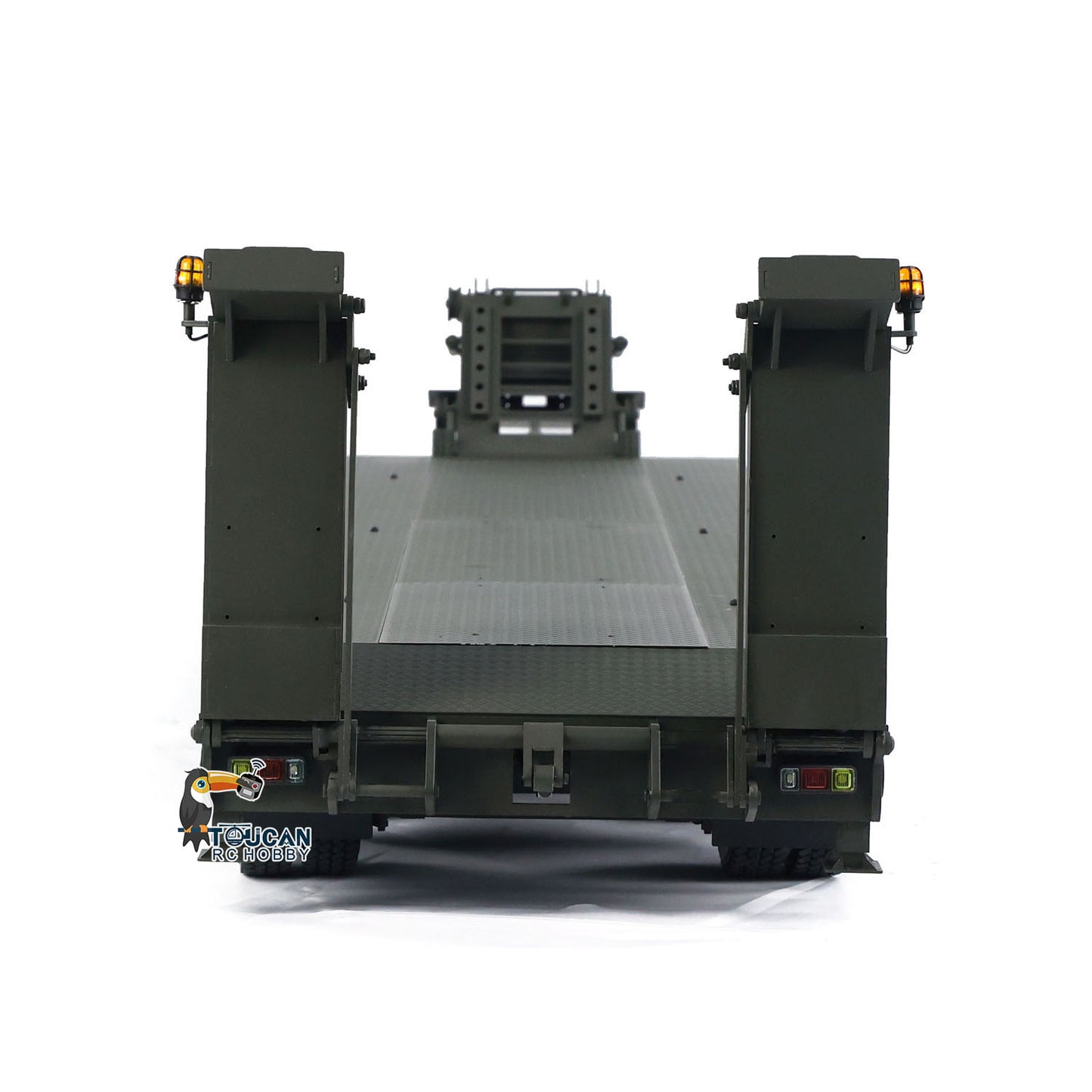 Metal RC Hydraulic Semi Trailer for 1/14 Elefant FAUN SLT-56 Tank Transporter