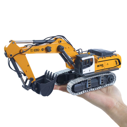 Fast Shipping 1/50 RC Excavator K970 Engineering Vehicle Remote Control Electric Lifting Digger Metal Bucket Tracks Light Sound RTR Battery