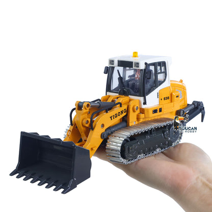1:50 RC Electric Lifting Tracked Loader LR636 2.4G Construction Vehicle Metal Bucket Tracks Ripper RTR Model Light Sound Battery
