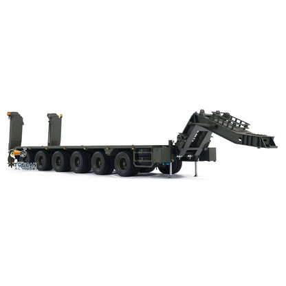 Metal RC Hydraulic Semi Trailer for 1/14 Elefant FAUN SLT-56 Tank Transporter