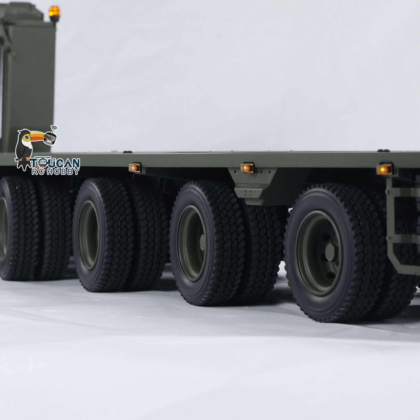 Metal RC Hydraulic Semi Trailer for 1/14 Elefant FAUN SLT-56 Tank Transporter