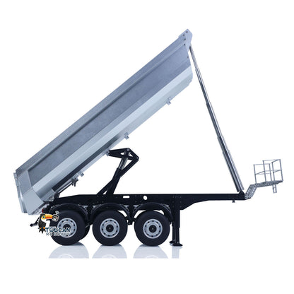 26.1Inches KABOLITE 1/14 Metal Radio Control Semi Trailer Dumper Electric Lifting for RC Tractor Truck SC 770S Light Support Leg