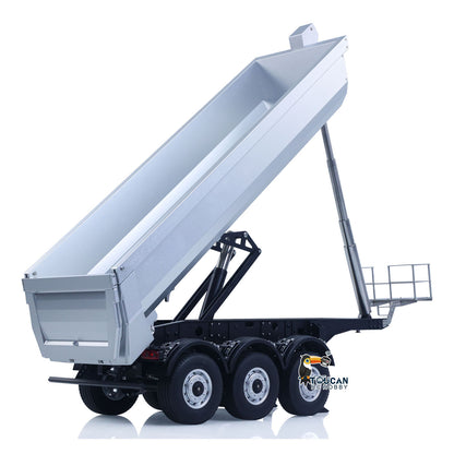 26.1Inches KABOLITE 1/14 Metal Radio Control Semi Trailer Dumper Electric Lifting for RC Tractor Truck SC 770S Light Support Leg