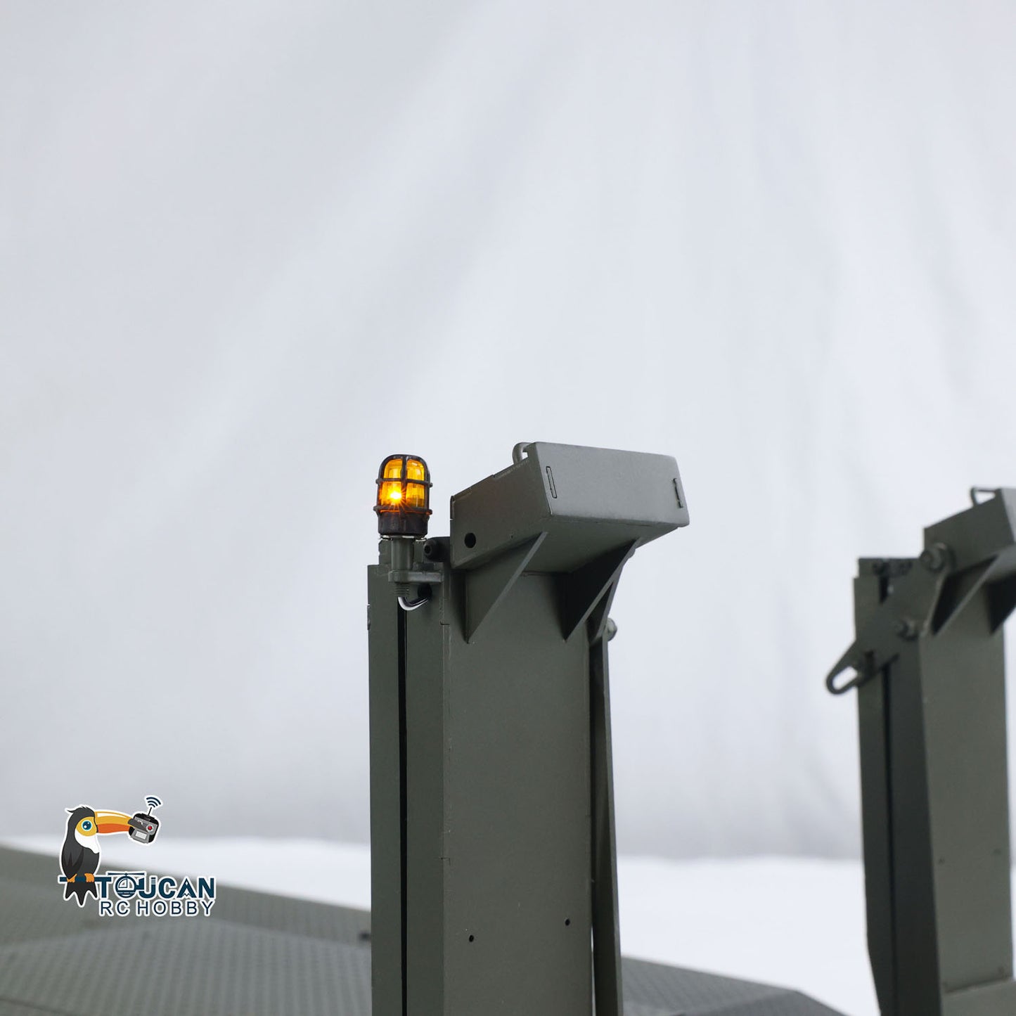 Metal RC Hydraulic Semi Trailer for 1/14 Elefant FAUN SLT-56 Tank Transporter