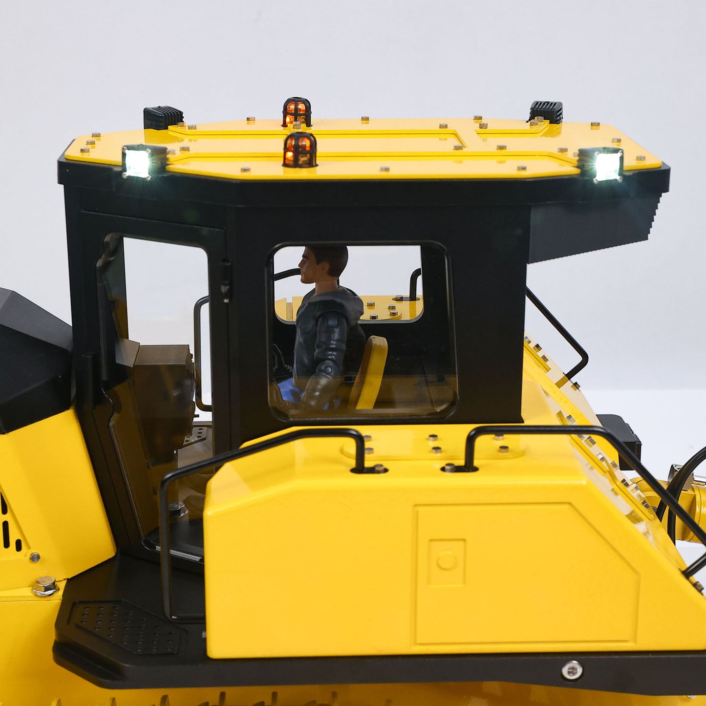 Metal 1/12 RC Hydraulic Bulldozer D155AX RTR Heavy Dozer Model 7 Way Valve 1.0L Oil Pump 5 Plows Radio Master TX15 Radio Battery