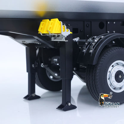 26.1Inches KABOLITE 1/14 Metal Radio Control Semi Trailer Dumper Electric Lifting for RC Tractor Truck SC 770S Light Support Leg