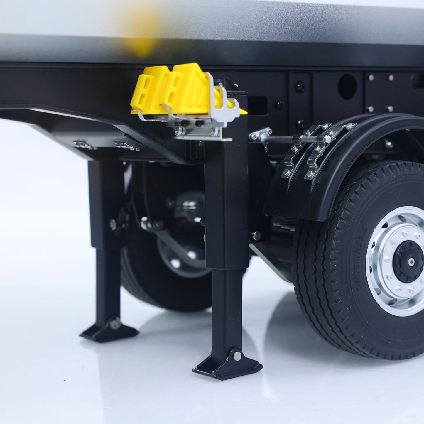 Fast Shipping 26.1Inches KABOLITE 1/14 Metal Radio Control Semi Trailer Dumper Electric Lifting for RC Tractor Truck 770S Light Support Leg