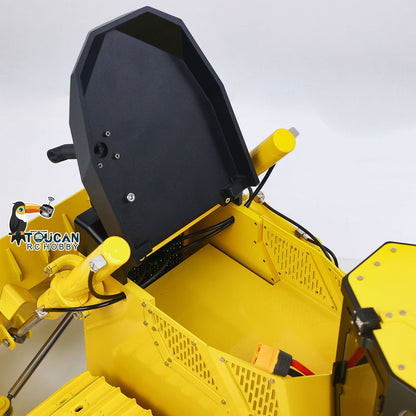 US Stock Metal 1/12 Remote Control Hydraulic Bulldozer D155AX RTR Heavy Dozer Model 7 Way Valve 3.0L Oil Pump 5 Plows Radio Master TX15 Radio Battery