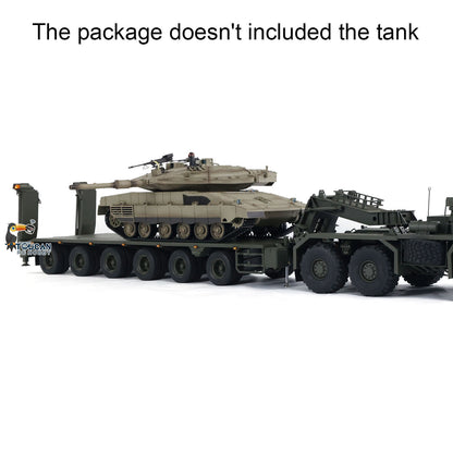 Metal RC Hydraulic Semi Trailer for 1/14 Elefant FAUN SLT-56 Tank Transporter