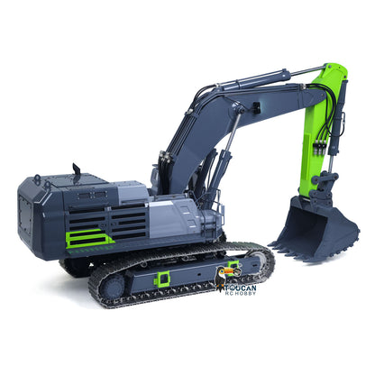 RTR 1/12 Remote Control Hydraulic Excavator 395F Heavy Duty Machine Metal 6CH Valves RC Digger Brushless Motor ESC Quick Coupler
