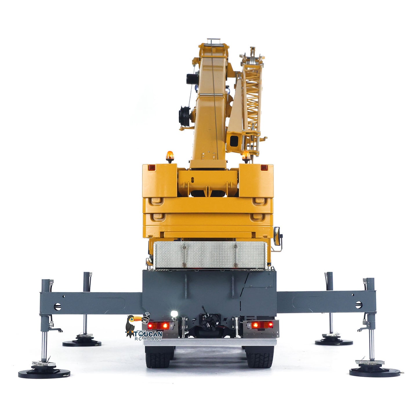 Eyewhale 1/14 All Terrain Remote Control Hydraulic Mobile Crane Truck D1050 Ready to Run FlySky PL18EV Sound Light System