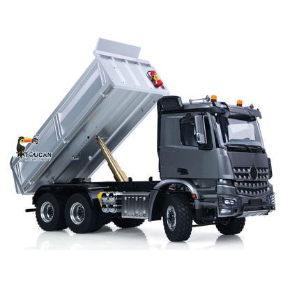2Speed 6x6 Metal Chassis 1/14 Radio Controlled Hydraulic Dumper Truck 3348 Tipper Differential Axle Light Sound HotRC Radio 2026 PNP
