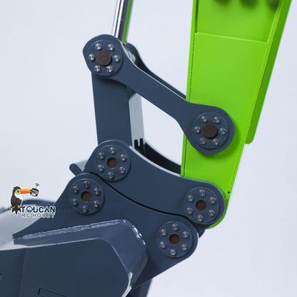 RTR 1/12 Remote Control Hydraulic Excavator 395F Heavy Duty Machine Metal 6CH Valves RC Digger Brushless Motor ESC Quick Coupler