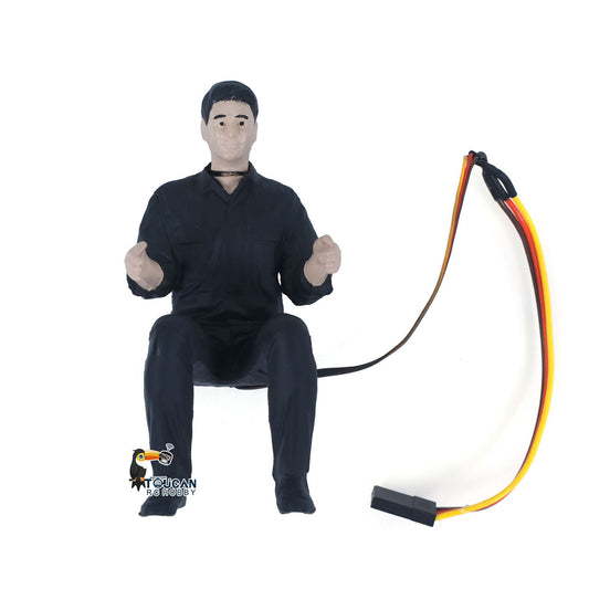 Customized 1/14 Driver model with a servo Head can be rotated electrically