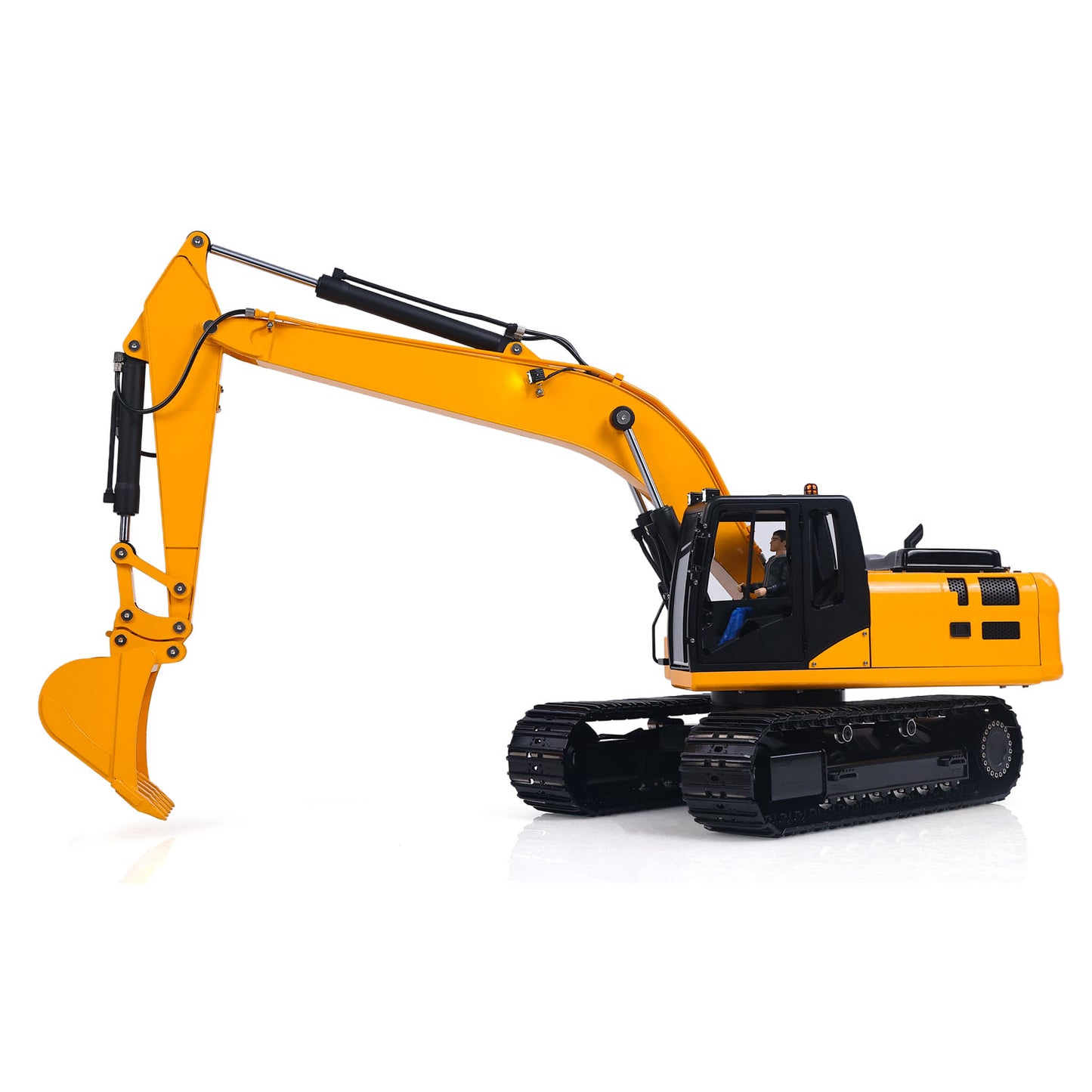 RTR Metal 1/12 Hydraulic Remote Control Excavator 323GX 3 Way Valve RC Digger Model Quick Coupler Flysky ST8 Radio Battery