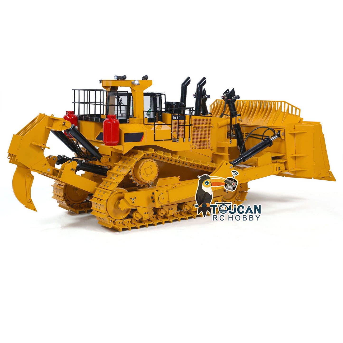 1/10 D11T RC Hydraulic RTR Bulldozer Heavy Duty Giant Remote Control Dozer With 3 Plows Electric Ladder