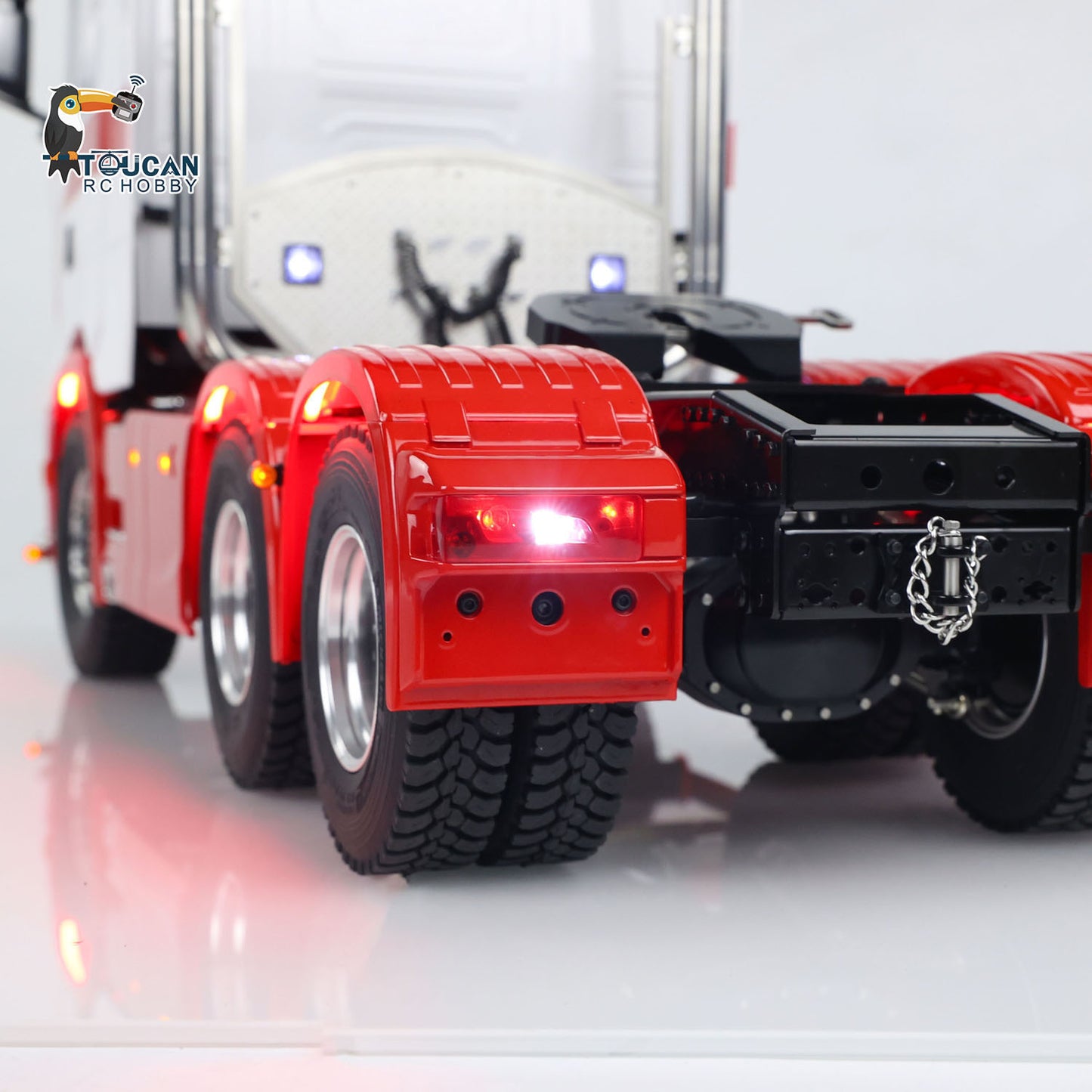 6x6 Metal Chassis 1/14 RC Remote Control Tractor Trcuk ST8 Radio Sound 2-speed