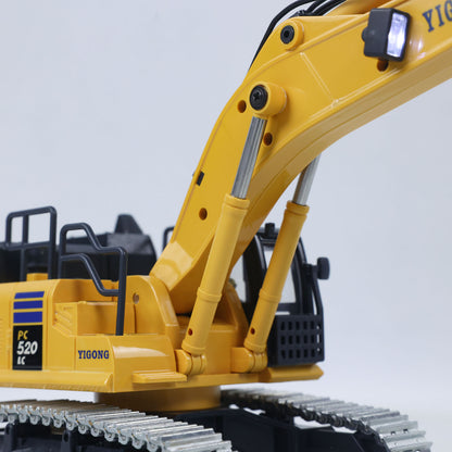 Fast Shipping 1/50 RC Digger PC520 Electric Lifting Radio Control Excavator Engineering Vehicle Metal Tracks Lights Sound Small Toy Collection