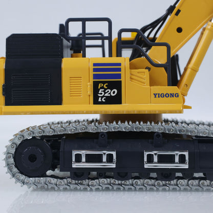 Fast Shipping 1/50 RC Digger PC520 Electric Lifting Radio Control Excavator Engineering Vehicle Metal Tracks Lights Sound Small Toy Collection