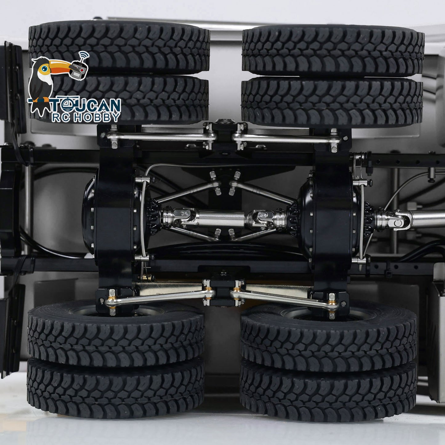 Metal 1/14 8x4 Painted Assembled PNP Hydraulic Flip-over Cover RC Truck Dumper Tipper With Light Sound System