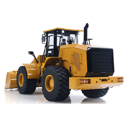 23KG DIM 5CH C950 1/12 Metal Remote Control Wheeled Hydraulic Loader Reduction Axle Flysky Radio Battery Charger Light System