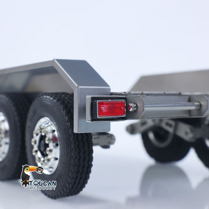 JX Model 1/14 ET2 2Axles Trailer For E20 Remote Control Excavator Support Legs Stainless Steel Tailboard Almost Assembled