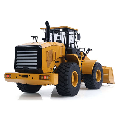 23KG DIM 5CH C950 1/12 Metal Remote Control Wheeled Hydraulic Loader Reduction Axle Flysky Radio Battery Charger Light System