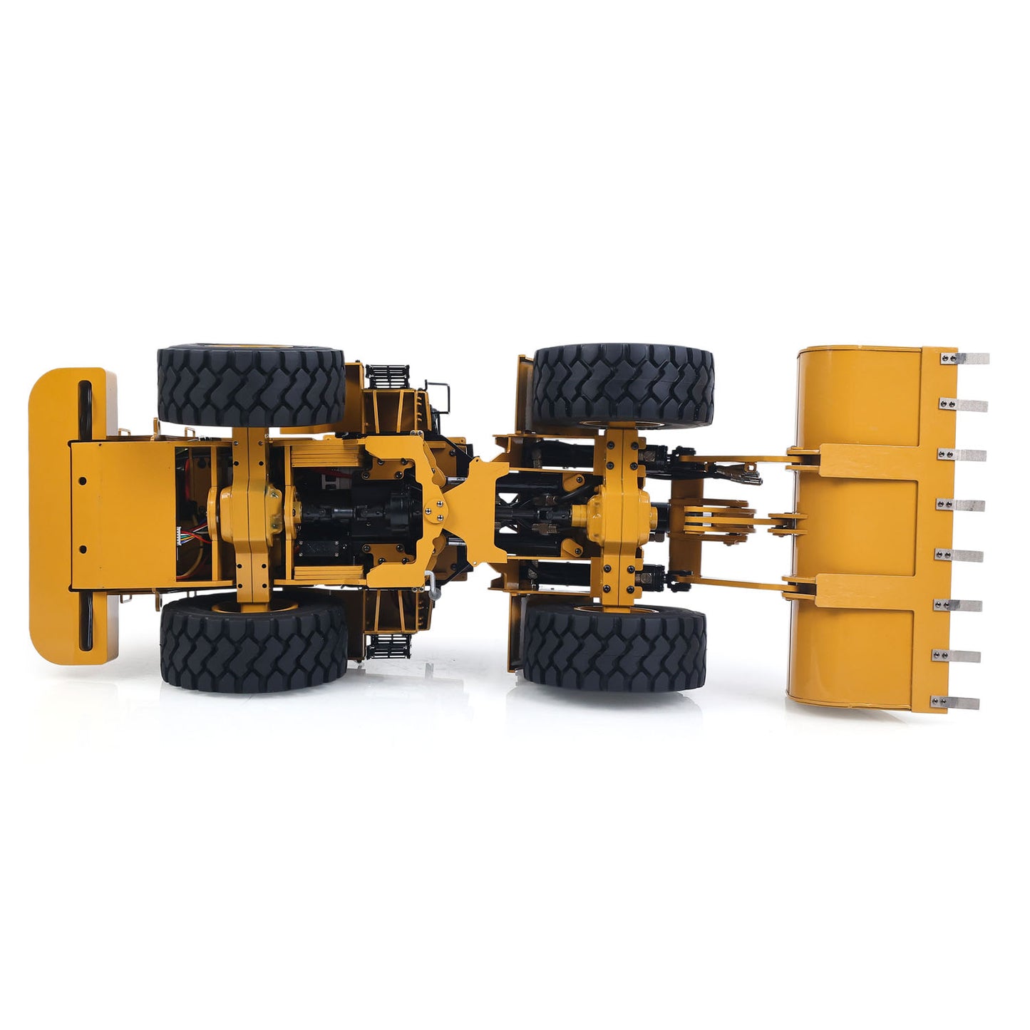 23KG DIM 5CH C950 1/12 Metal Remote Control Wheeled Hydraulic Loader Reduction Axle Flysky Radio Battery Charger Light System