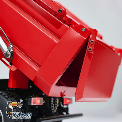 Camion à benne basculante hydraulique PNP assemblé peint en métal 1/14 8x4 avec système sonore et lumineux