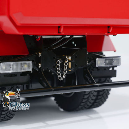 Camion à benne basculante hydraulique PNP assemblé peint en métal 1/14 8x4 avec système sonore et lumineux