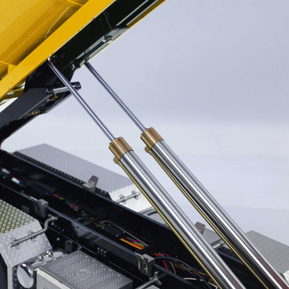 1/14 8*8 RC Hydraulic Dumper Radio Controlled Roll On Off Tipper SC 770S RC Lorry Vehicle Metal Drive Shafts Center Differential FlySky ST8 Radio