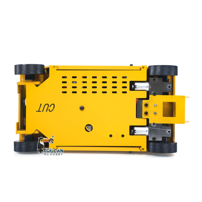 1/14 CNC Metal Remote Control Hydraulic Aerial Work Platform Self-propelled RC Model Reversing Sound Rotating Light Battery