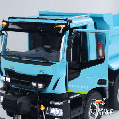 1/14 8x8 Metall PNP Hydraulischer RC LKW Kipper mit 2-Gang Getriebe Getriebe Sound Light System