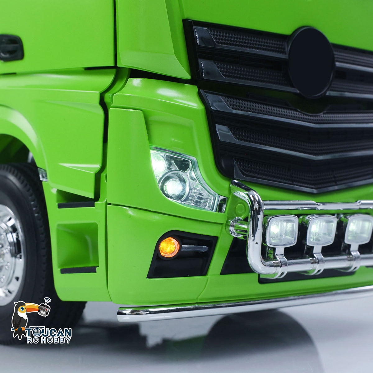 1/14 6*4 RC Tractor Truck 3363 Remote Control Lorry Car Model 540 Brushed Motor 60A ESC Openable Door Flysky I6S Radio RTR