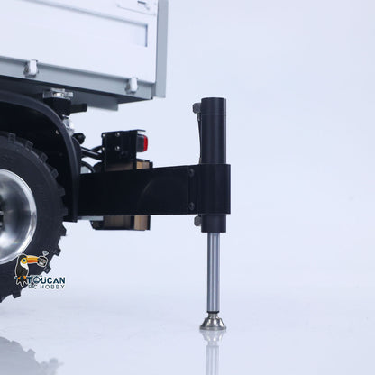 4151 AK Metal 1/14 RC Tractor Truck with Hydraulic Crane Fly Jib Arm Bucket 6*6 Remote Control Farm Car 3Speed Model Lorry Sound