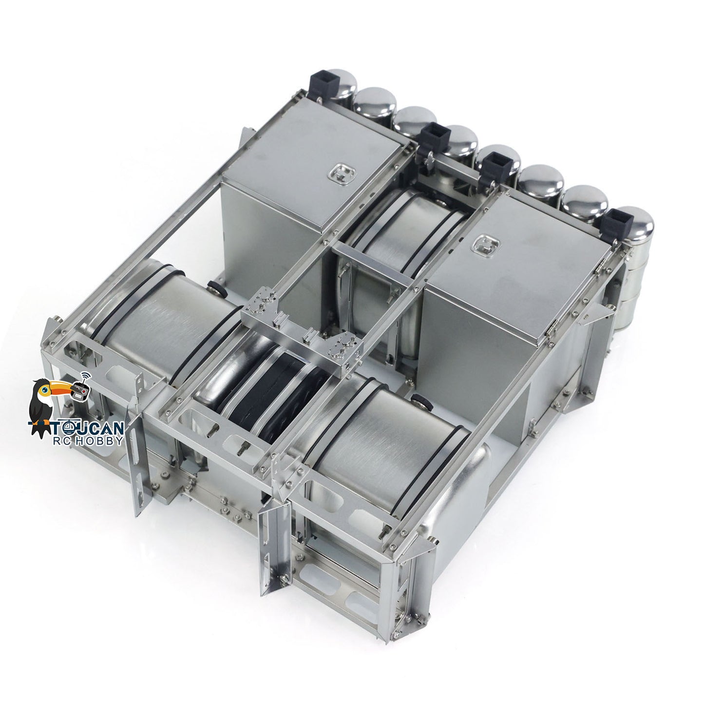 8x8 Metal Chassis for 770S 1/14 RC Tractor Truck Model 3-speed Transmission