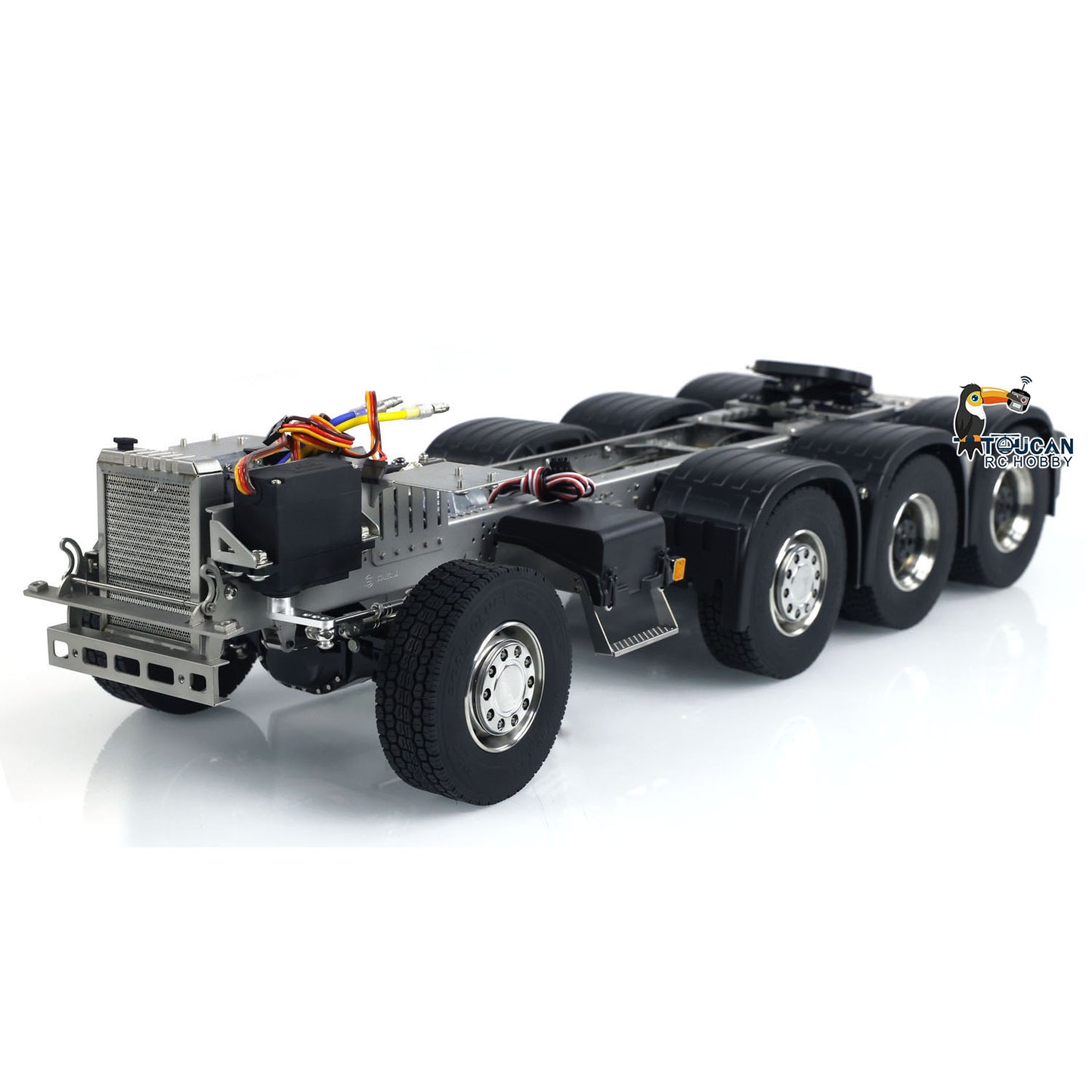 8x8 Metal Chassis for 770S 1/14 RC Tractor Truck Model 3-speed Transmission