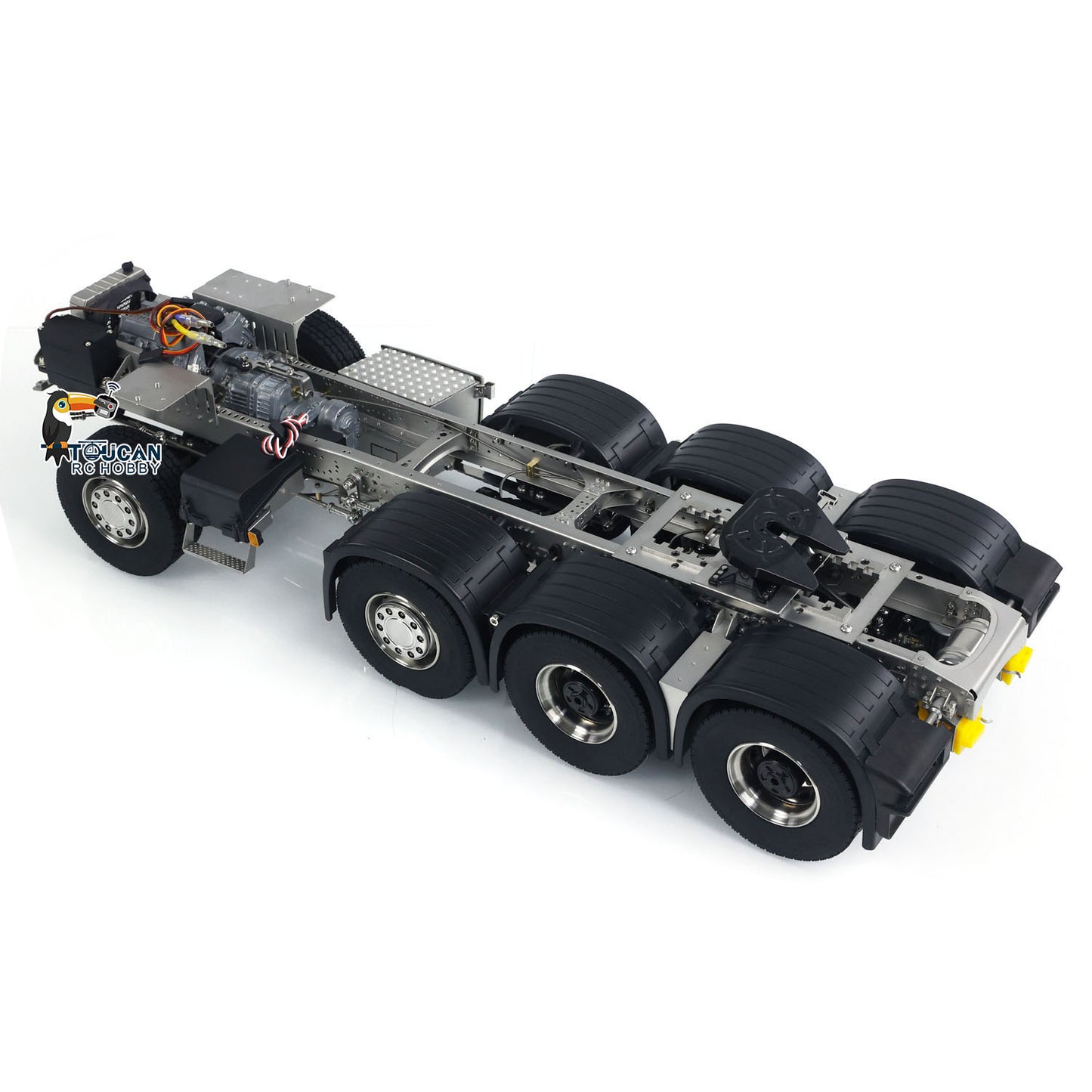 8x8 Metal Chassis for 770S 1/14 RC Tractor Truck Model 3-speed Transmission