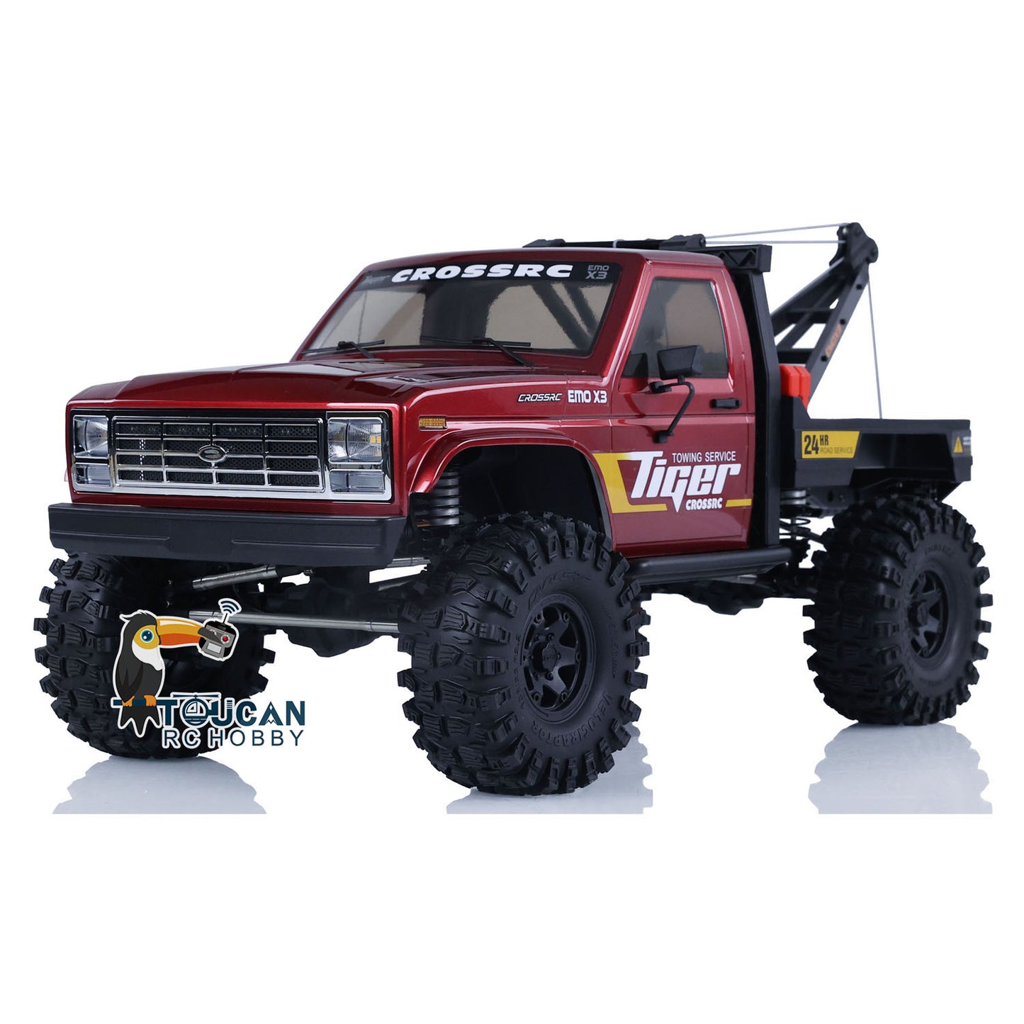 US STOCK 1/8 4WD CORSSRC EMO X3 RC Voiture de remorquage et de sauvetage 4x4 Modèle de voiture sur chenilles télécommandée