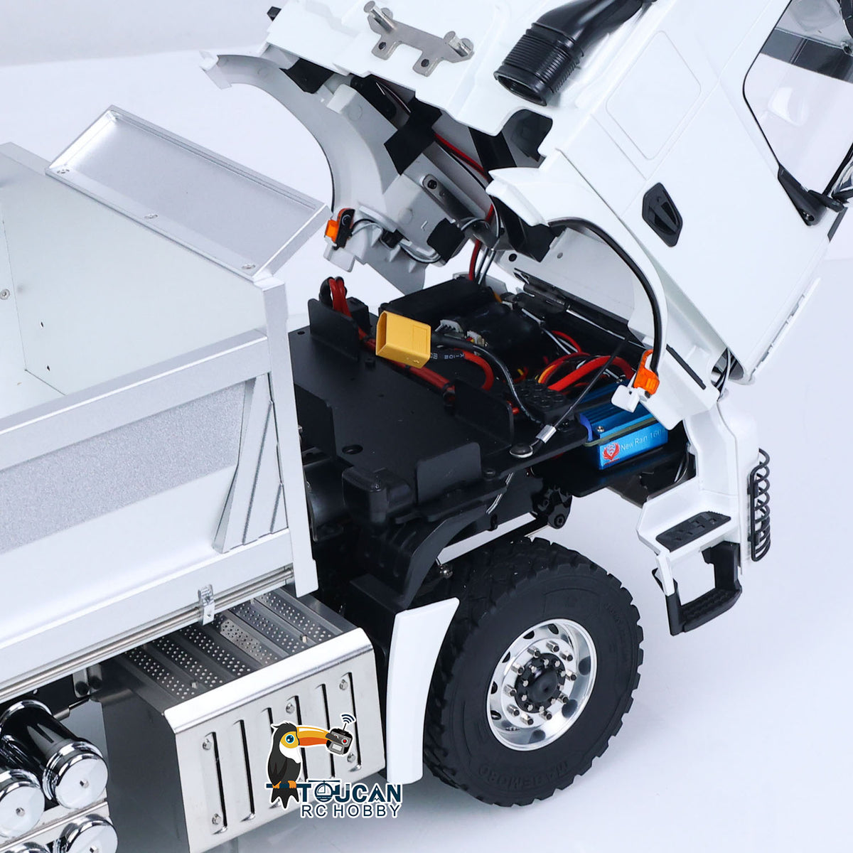 2Speed 6x6 Metal Chassis 1/14 Radio Controlled Hydraulic Dumper Truck 3348 Tipper Differential Axle Light Sound HotRC Radio 2026 PNP